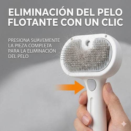 Cepillo de Vapor "Anti-Pelos" 3 en 1 [Masajea + Limpia + Deslanada]