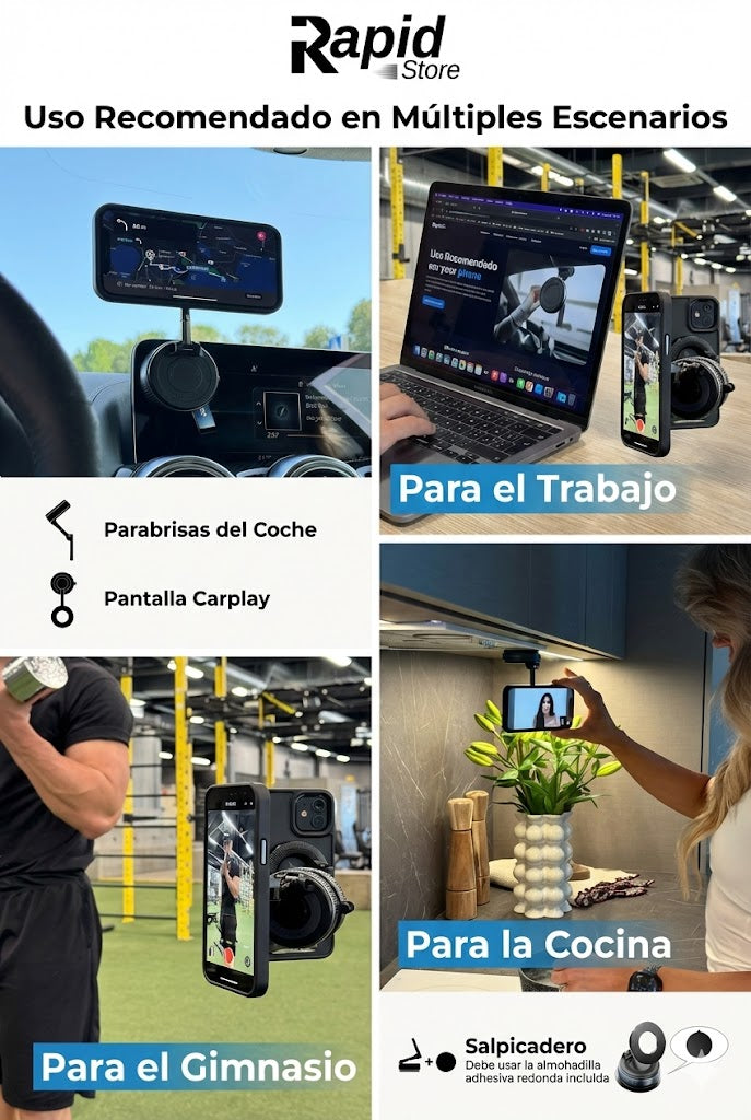 Soporte Magnético 360° "Todoterreno" – Pégalo Donde Quieras